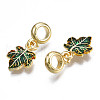 Rack Plating Alloy Enamel European Dangle Charms MPDL-N039-060LG-3