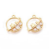 Brass Micro Pave Cubic Zirconia Pendants KK-N263-75B-G-1