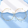 304 Stainless Steel Wavy Stud Earrings EJEW-R028-02G-2