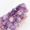 Raw Rough Natural Amethyst Beads G-WH0016-35-3