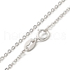 925 Sterling Silver Cable Chain Necklaces NJEW-C052-12P-2