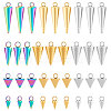 Unicraftale 48Pcs 12 Styles 201 & 304 Stainless Steel Pendants STAS-UN0048-22-1