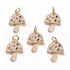 Brass Micro Pave Colorful Cubic Zirconia Pendants KK-C100-09G-1