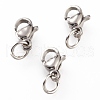 304 Stainless Steel Lobster Claw Clasps STAS-G240-01A-P-1