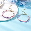 2Pcs 2styles Handmade Glass Seed Beaded Bracelets for Women BJEW-MZ00156-1