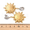 304 Stainless Steel Two Tone Dangle Stud Earrings EJEW-Q044-04G-3
