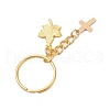 Maple Leaf & Cross Alloy Enamel Charm Keychains KEYC-JKC00985-02-4