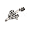 316 Surgical Stainless Steel Micro Pave Cubic Zirconia  Pendants STAS-D304-18AS-2