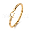 Twisted 304 Stainless Steel Bangles for Women BJEW-P352-01G-2