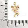 Brass Micro Pave Clear Cubic Zirconia Pendants KK-U065-01C-G-3