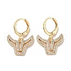 Real 18K Gold Plated Brass Dangle Leverback Earrings EJEW-L269-020G-1