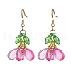304 Stainless Steel Glass Dangle Earrings EJEW-MZ00433-05-2