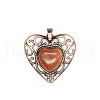Retro Hollow Synthetic Goldstone Pendants PW-WGAB5DC-19-1