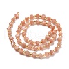 Natural Peach Moonstone Beads Strands G-P463-22-3