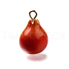 Brass Acrylic Pendants OACR-R006-04G-01-1
