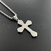 Cool Men's Cross Stainless Steel Pendant Punk Necklaces CM3721-2