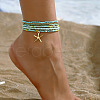 6Pcs Alloy Glass Seed Beads Anklets WGFF5FF-07-1