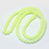 Baking Painted Imitation Jade Glass Round Bead Strands DGLA-Q021-8mm-21-3