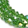 Transparent Electroplate Glass Beads Strands EGLA-A039-T3mm-B03-3