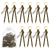 Polyester Cord First Communion Christening Keychain with Alloy Olive Branch for Baptism Favors Gift KEYC-AB00032-1