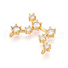 Brass Micro Pave Cubic Zirconia Pendants KK-N261-120G-G-2