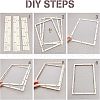 Basswood Assembled Paper Making Frame DIY-WH0001-73D-2