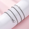 Brass Rope Chains Necklaces for Women NJEW-D302-03P-5