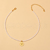 Round Plastic Pearl Beaded Necklaces FS-WG7BB5B-21-1