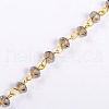 Handmade Rondelle Glass Beads Chains for Necklaces Bracelets Making AJEW-JB00037-2