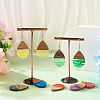  16Pcs 8 Colors Transparent Resin & Walnut Wood Pendants RESI-TA0002-66-17
