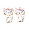 Alloy Enamel Pendants ENAM-M046-10G-D-2