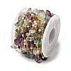 Handmade Natural Fluorite Chip Beaded Chains CHC-F020-02G-01-3