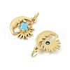 Brass Micro Pave Cubic Zirconia Pendants KK-P300-01P-2
