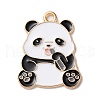 Golden Plated Alloy Enamel Pendants ENAM-Q504-03G-06-1