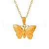 Stainless Steel Butterfly Pendant Necklaces for Women IP3230-2-5