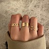 4Pcs Alloy Finger Rings WG0612F-07-1