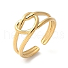 304 Stainless Steel Open Cuff Ring for Women RJEW-Z088-01G-01-2