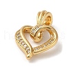 Rack Plating Brass Micro Pave Cubic Zirconia Pendants KK-K377-45G-2