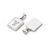 304 Stainless Steel Pave Shell Pendants STAS-G327-01P-Y-2