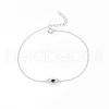 S925 Silver Devil Eye Bracelet with Full Diamond Eyes Series AK1290-2-1