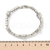 Flat Round Brass Micro Pave Cubic Zirconia Link Chain Bracelets KK-R217-26P-5
