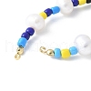 Natural Pearl and Colorful Porcelain Beaded Bracelet Making KK-F892-16G-2