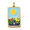 Tarot 304 Stainless Steel Enamel Pendants STAS-M119-07J-G-1