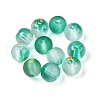Frosted Baking Painted Glass Beads X1-DGLA-N005-8mm-09-1