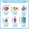 BENECREAT 60Pcs 6 Style Rack Plating Rainbow Color Alloy Beads FIND-BC0002-74-2
