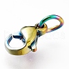 Ion Plating(IP) 304 Stainless Steel Lobster Claw Clasps STAS-G240-01A-C-4