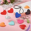 24Pcs 6 Colors Opaque Resin Pendants CRES-TA0001-20-7