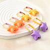 Star Brass Hoop Earrings EJEW-D314-01G-2