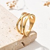 304 Stainless Steel Criss Cross Finger Rings RJEW-Q012-08G-2