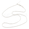 Adjustable Slider Brass Ball Chain Necklaces for Men Women NJEW-G160-13S-1
